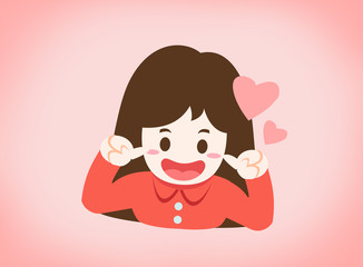 Sell Meng, lovely, play silly, naughty, trick, play, make faces, amuse, tease, compare,