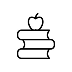 Black line icon for education 