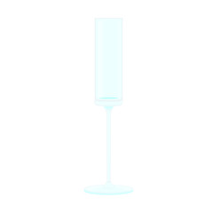 champagne glass and wine glass isolated on white background illustration vector