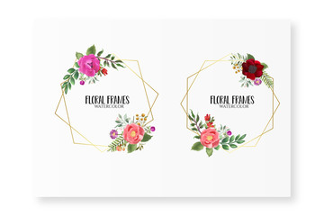 floral wedding invitation frame