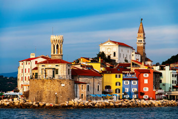 Piran colorful panorama.