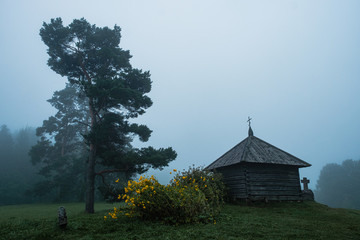 The ancient site of Savkino, one of The famous russian poet Alexander Pushkin favorite places.