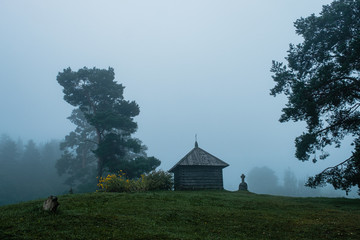 The ancient site of Savkino, one of The famous russian poet Alexander Pushkin favorite places.