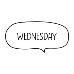 Wednesday. Vector lettering illustration for greeting card, t shirt, print, stickers, posters design.