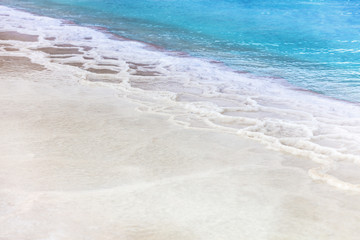 Fototapeta premium The texture of the Dead Sea. Salty sea shore background. Nature background