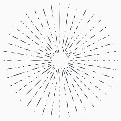 Obraz premium Sun burst, star burst sunshine. Radiating from the center of thin beams, lines. Design element for logo, signs