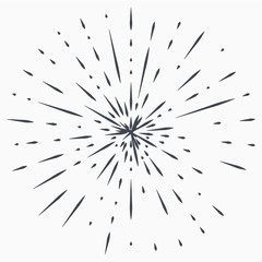 Obraz premium Sun burst, star burst sunshine. Radiating from the center of thin beams, lines. Design element for logo, signs