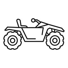 Desert quad bike icon. Outline desert quad bike vector icon for web design isolated on white background