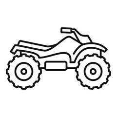 Ride quad bike icon. Outline ride quad bike vector icon for web design isolated on white background © anatolir