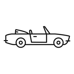 Summer cabriolet icon. Outline summer cabriolet vector icon for web design isolated on white background