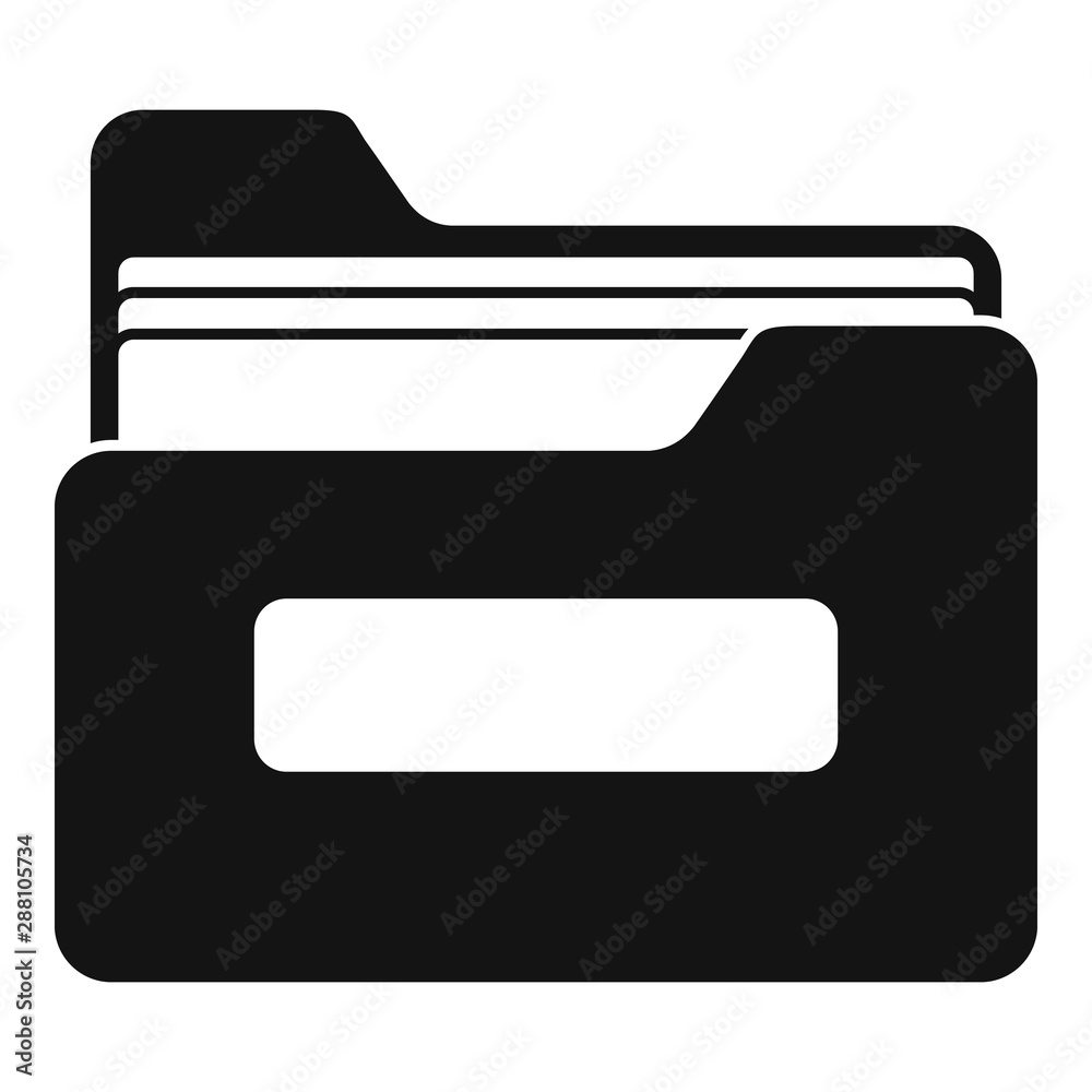 Poster archive file folder icon. simple illustration of archive file folder vector icon for web design isol
