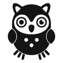 Comic owl icon. Simple illustration of comic owl vector icon for web design isolated on white background