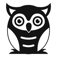 Cute kid owl icon. Simple illustration of cute kid owl vector icon for web design isolated on white background