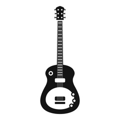 Naklejka premium Guitar instrument icon. Simple illustration of guitar instrument vector icon for web design isolated on white background