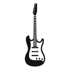 Fototapeta na wymiar Play guitar icon. Simple illustration of play guitar vector icon for web design isolated on white background