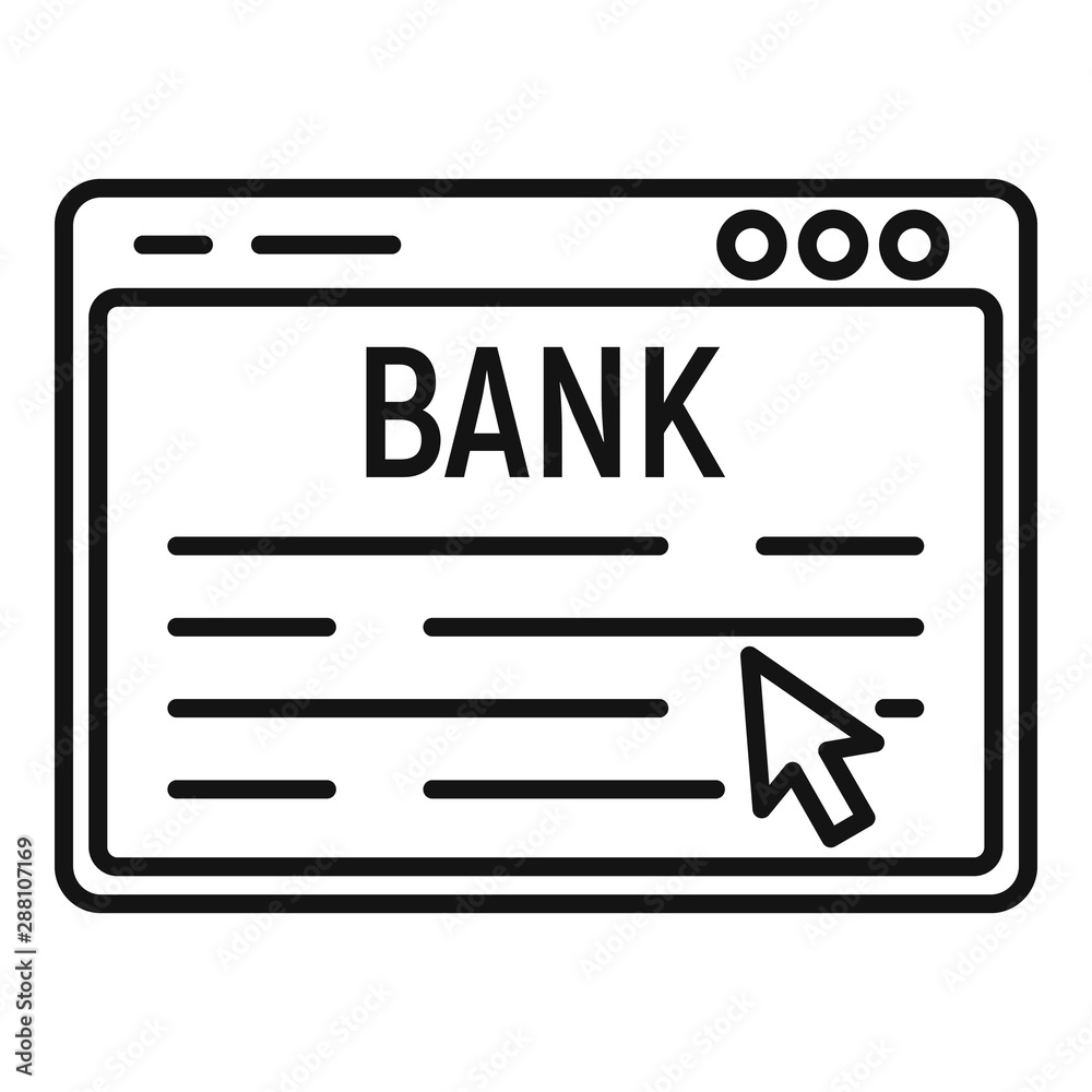 Poster web banking icon. outline web banking vector icon for web design isolated on white background