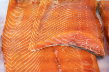 Salmon red fish uncooked fresh sea food