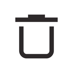 trash can icon vector template