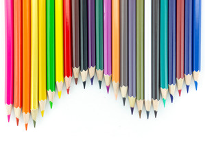 pencil color isolated on white background