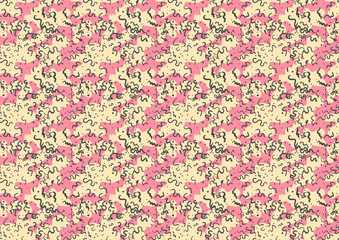 seamless color pattern with doodles