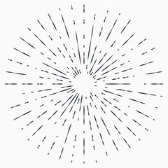 Obraz premium Sun burst, star burst sunshine. Radiating from the center of thin beams, lines