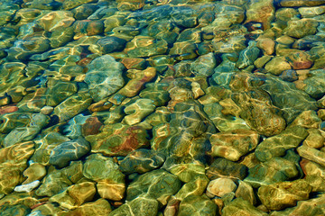 texture stones in water