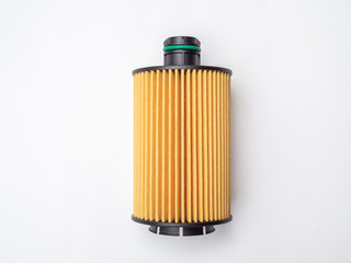 Car fuel filter isolated on white background.