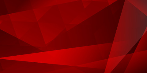 Abstract background of intersecting lines and polygons in red colors