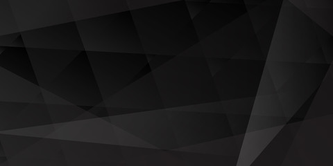 Abstract background of intersecting lines and polygons in black colors