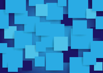 abstract square blank paper blue vector background, rectangle overlapping with shadow modern concept, space for text or message web and book design