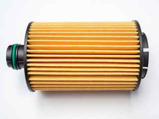 Car fuel filter isolated on white background.