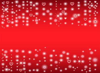 red heart shape vector background, love and valentine day concept, space for text or message design