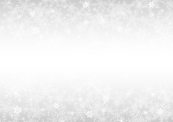 Christmas and happy new year white vector background with snowflake