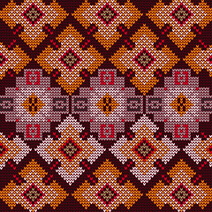 Geometric knitted pattern