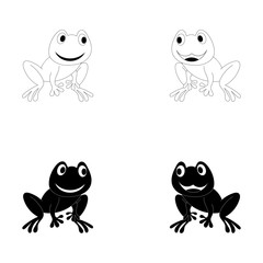 frog symbols logo and template