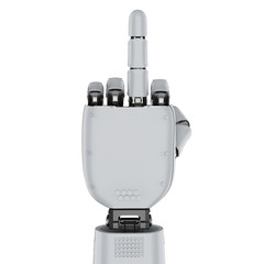 Cyborg hand isolated