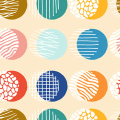 Seamless colourful abstract pattern. Use for background, wrapping paper, covers, fabrics, cards, stationery, bedding. Vector