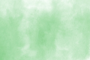 Hand drawn abstract watercolor mint background.
