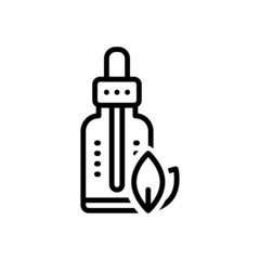 Black line icon for essential oil 