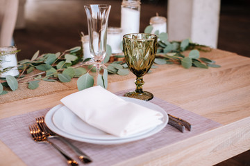 table set for dinner