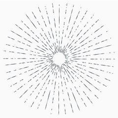 Fototapeta premium Sun burst, star burst sunshine. Radiating from the center of thin beams, lines.