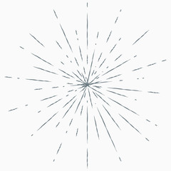 Fototapeta premium Sun burst, star burst sunshine. Radiating from the center of thin beams, lines.