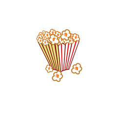 popcorn in the cup vector