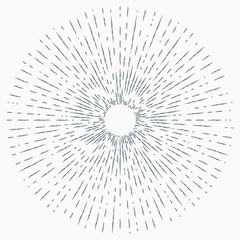 Obraz premium Sun burst, star burst sunshine. Radiating from the center of thin beams, lines.