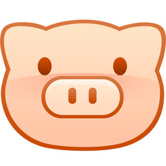 Pig head, pig, lovely, mood, illustration, expression, pig year, pig, fool, fool, idiot, stupid, idiot,
