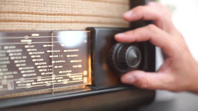 use of an old, rare radio, museum of radio receivers