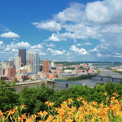 Fototapeta na wymiar Pittsburgh city. American landmark.