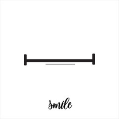 a smile with a white background