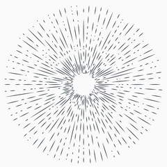 Sun burst, star burst sunshine. Design element for logo, signs Dynamic style Abstract explosion