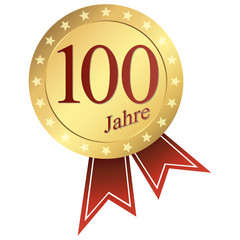 gold button german - Jubiläum 100 Jahre